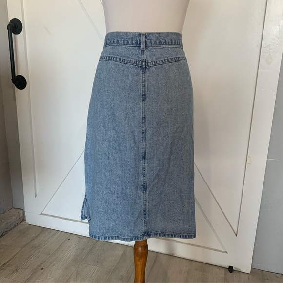 Light wash jean straight skirt - Picture 6 of 11